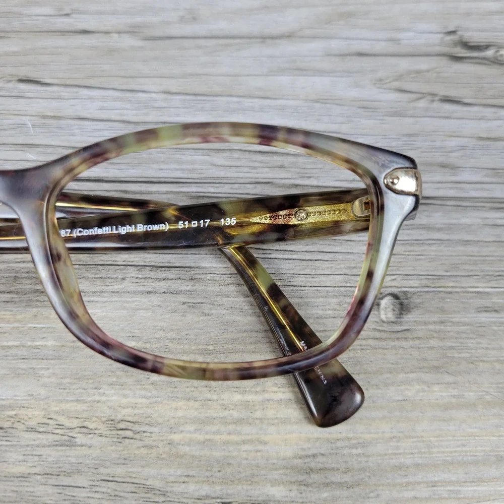 Coach Eyeglass Frames HC 6065 5287 Confetti Light Brown Cat Eye Women 51 17 135